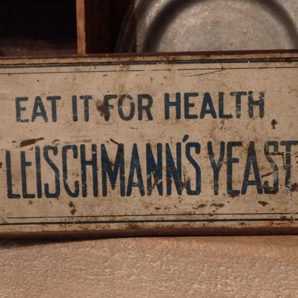 Antique Fleischmann's Yeast Store Tin