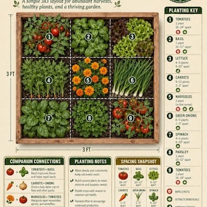Companion Planting Garden Layout Planning - Etsy