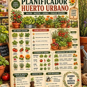 Planificador Huerto Urbano A4 | Guia Imprimible für Balkon und Macetas