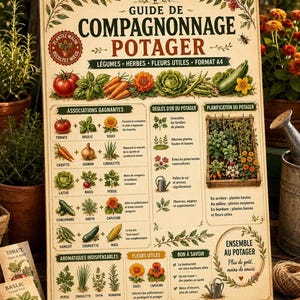 Anleitung Compagnonnage Potager A4 | Jardin Legumes PDF Imprimable