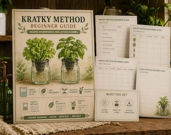 Kratky Method Beginner Guide | Passive Hydroponics Setup (PDF Download)