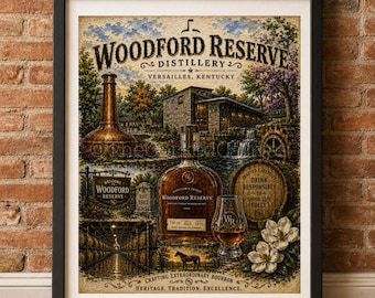 Woodford Reserve | Versailles Kentucky | Bourbon | Printable Wall Art