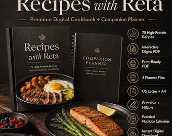High-Protein Cookbook & Meal Planner PDF: 75 Recipes | Recipes with Reta
