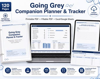 Peptide Research Planner | COA, Inventory, Notes Tracker (Printable PDF)