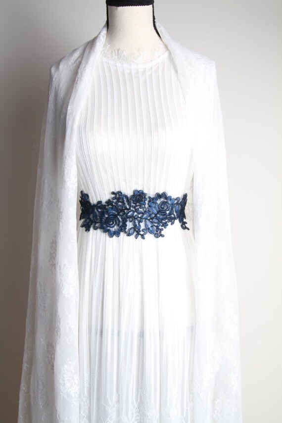 Bridal Navy Blue Lace Sash Belt Wedding Sash Belt Wedding Etsy