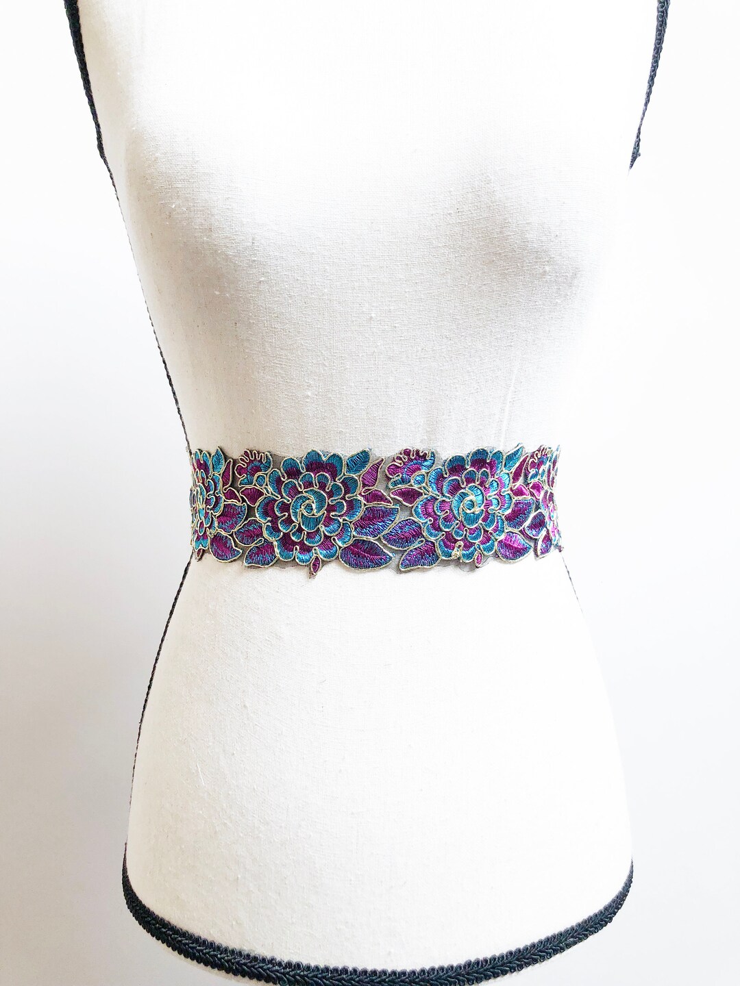 Floral Embroidered Lace Sash Belt - Bridal Dress Sashes Belts Wedding ...