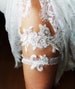 Bridal Garter Set Wedding Garter Lace Garter Ivory Garter Set - Personalized Wedding Gift Bridal Gift - Keepsake Garter Toss Garter