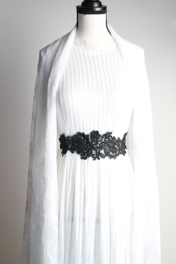 Black Belt Bridal Sash Belt Wedding Dress Sash Belts Floral Etsy