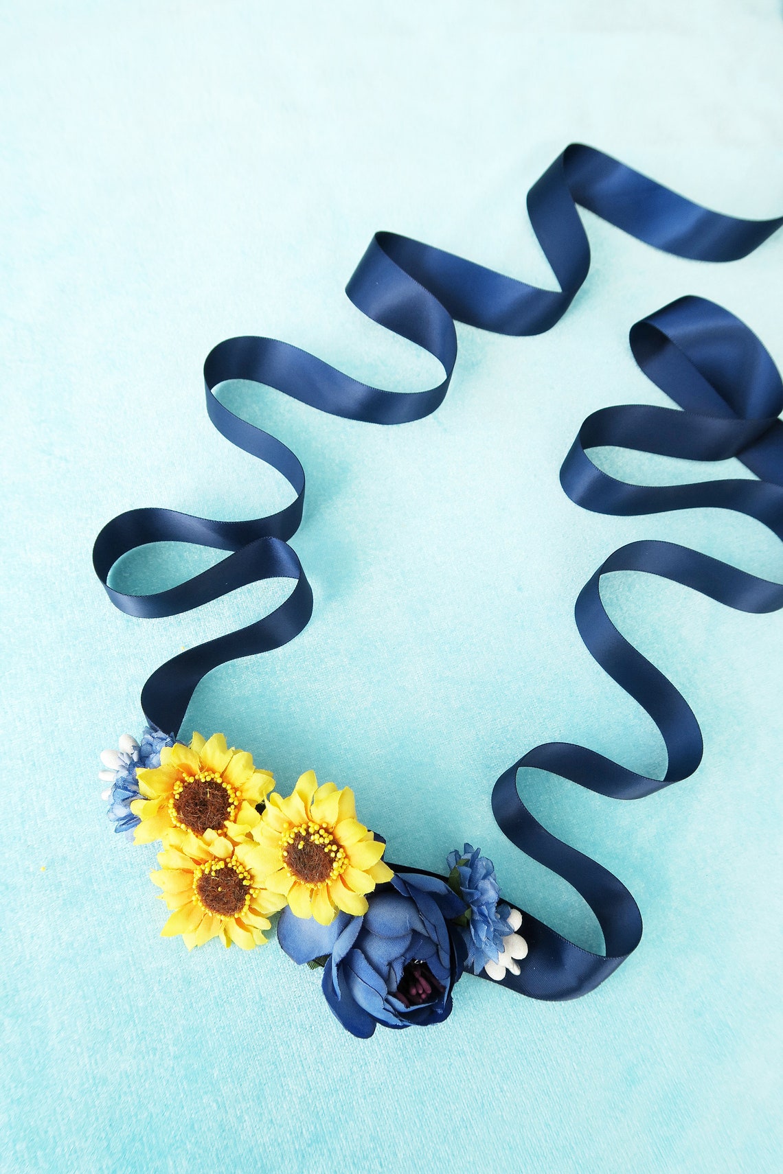 Sunflowers Wedding Dress Sashes Belts Bridal Sash Belt Royal Etsy