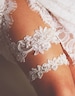 Bridal Garter Wedding Garter Set - Keepsake Garter Toss Garter Included - Ivory Garter Beaded Flower Lace Garter Garters - Vintage Inspired