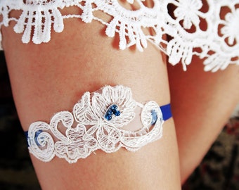 Garter For Wedding Bridal Garter Lace Garter Belt - Toss Garter Lace Garter Navy Blue Garter Something Blue Bridal Shower Gift For Bride