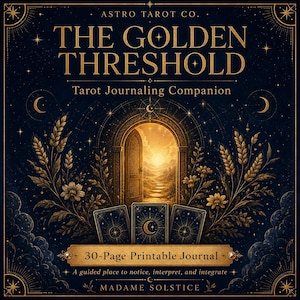 Ausdruckbares Tarot-Tagebuch, Protokoll für geführte Lesungen, Arbeitsbuch zur Tarot-Reflexion & Mondphasen-Tracker
