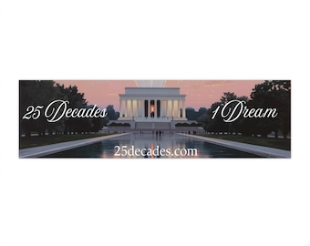 Naklejka na zderzak – „25 Dekad 1 Marzenie” Lincoln Memorial Scenic Decal