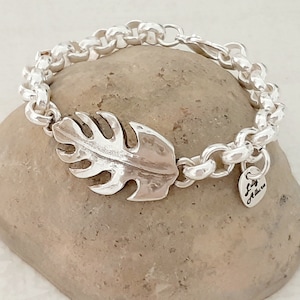 Chunky Rolo Chain Bracelet: Sterling silver Plated Statement Jewelry