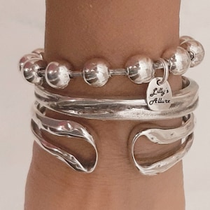 silver bangles for women silver bracelets for women handmade modern fashion accessory  sterling silver plated high quality unique design