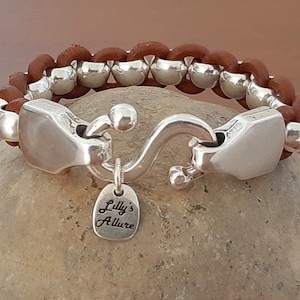 Silver Bead Leather Bracelet: Western Style Unisex Jewelry