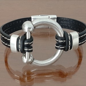 Leather Equestrian Bracelet: Horse Bit Jewelry, Western Style