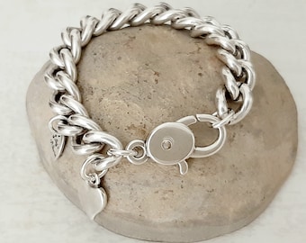 K14 White Gold Vintage Chain Bracelet