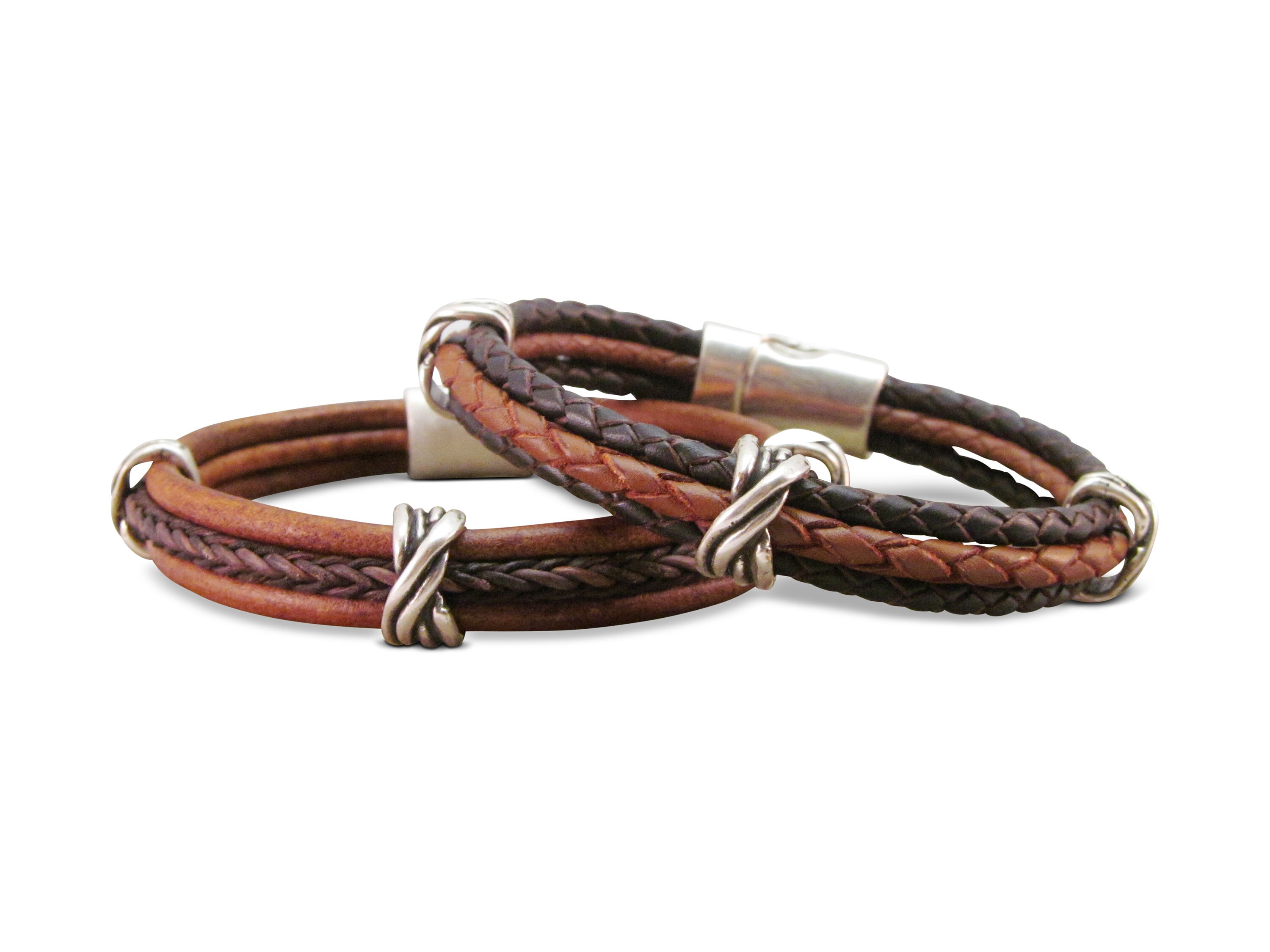 Four Leather Bracelet for Men Mens Leather Bracelet Mens Etsy