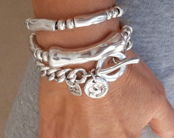 Mexican silver bracelets on sale women