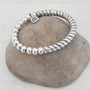 Stackable  sterling Silver Plated Cuff Bracelet: Curb Chain Bangle with Magnetic Closure
