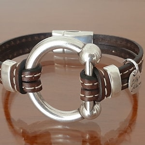 Leather Equestrian Bracelet: Horse Bit Jewelry, Western Style