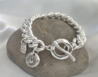 Sterling Silver Plated  Chain Pegasus Charm Stackable Modern Jewelry