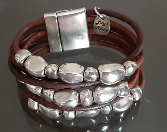 bracelet for woman silver  beads handmade  cuff bracelet unique design best gift for woman