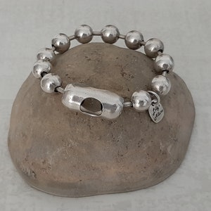 silver bracelet for women chunky balls 10mm round silver plated cuff bracelet silver bangle pewter silver plated 2 microns unique Balls bracelet