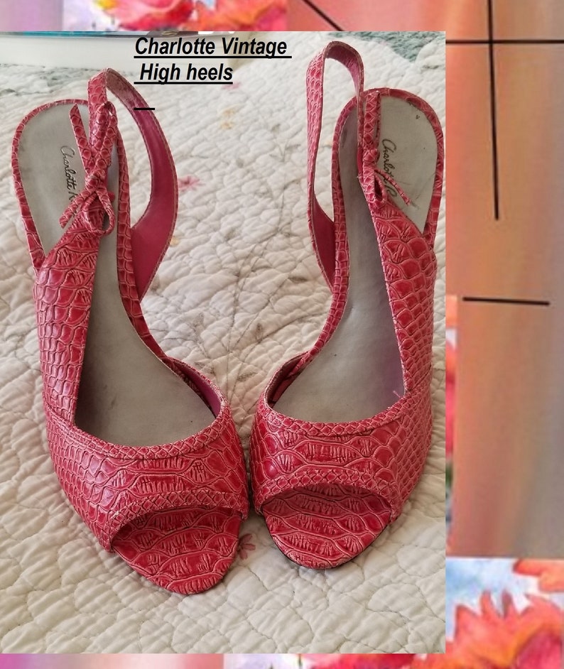 cute pink high heels
