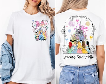 Disney Princess Bachelorette Shirts,Custom Disney Bride Shirt,Disney Bridesmaid T-shirt,Disney Wedding Tee,Sophia's Bachelorette Party