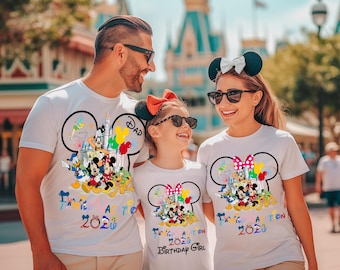 Disney Family Vacation Shirts 2026,Custom Disney Shirts,Disney Birthday Girl Shirt,Disney World Shirts,Disneyland Shirts,Mickey Minnie Tee
