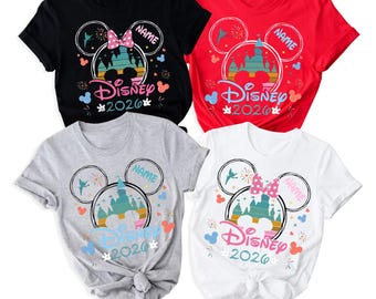 Custom Disney Vacation Shirts 2026,Family Disney Shirts, Custom Disney Kids Shirt, Disney Castle Tee, Minnie Mickey Mouse Shirt, Disney Tee