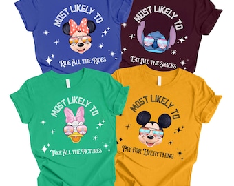 Disney Most Likely To Shirts, Disney Family Shirts, Custom Disney Shirts, Disney Trip Shirt, Disney Most Likely To Shirt, Matching Shirts