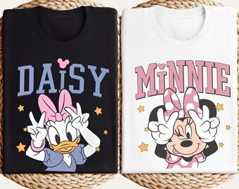 Minnie and Daisy Shirt, Minnie Birthday Girl T-shirt, Cute Disney Vacation Tee, Matching Best Friends Shirts, Disney Family Trip Top