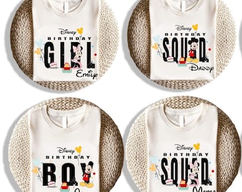Disney Birthday Shirt, Custom Disney Family Shirts, Disney Birthday Squad Shirts, Mickey Birthday Boy Tee, Minnie Birthday Girl, Custom Tee