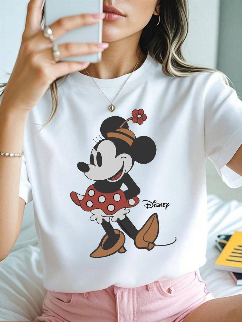 Minnie Mouse Shirt, Vintage Disney Shirt, Disneyland Family Trip Tee, Retro Minnie Tee, Classic Disney Shirt, Cute Toddler Shirt, Disney Tee image 1
