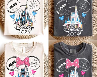 Disney Family Shirt 2026, Custom Disney Trip Shirts, Disneyland Castle Shirt, Mickey Minnie Family Vacation Tees, Matching Disney Group Tee