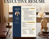 Executive Resume Template Word | Senior Leadership Resume Editable | Modern CEO Director Resume ATS Friendly 2026 Editable