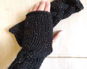 Fingerless gloves - Gloria - Womens girls Hand warmers wrist warmers arm warmers Hand knit Half mitts Wool gloves Gift idea for her Finland