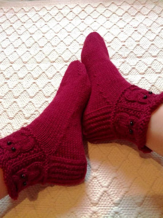 mens red wool socks