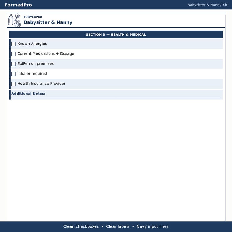 Editable Nanny and Babysitter Forms Bundle | Childcare Client Intake ...
