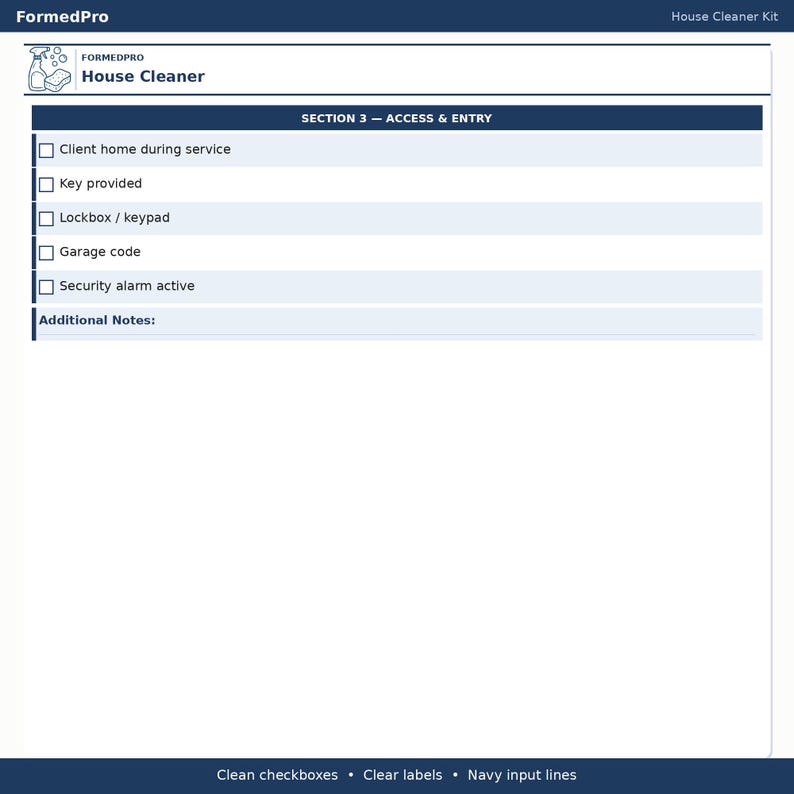 Editable House Cleaning Forms Bundle | Cleaning Business Client Intake ...