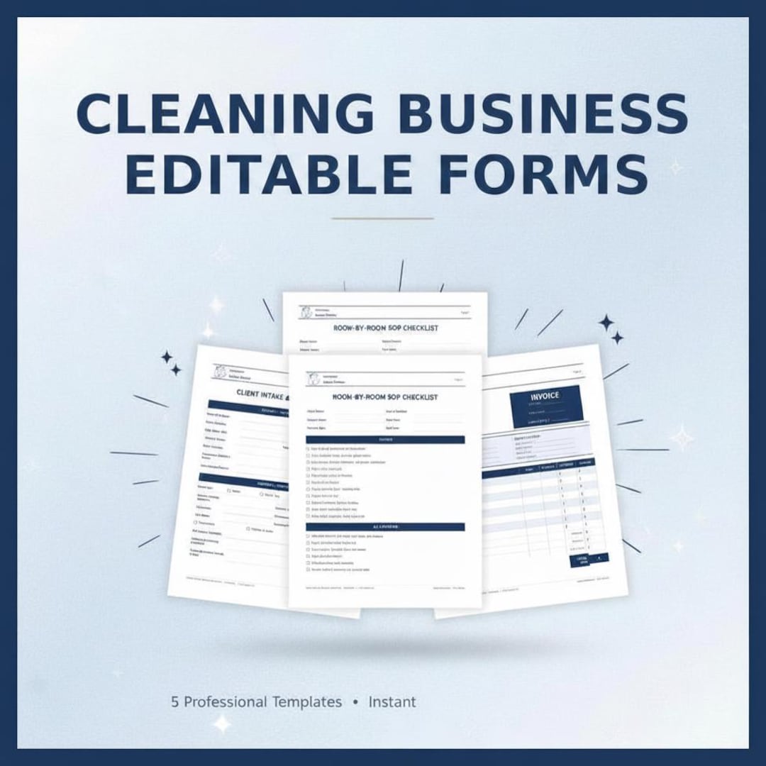 Editable House Cleaning Forms Bundle | Cleaning Business Client Intake ...
