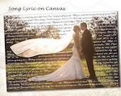 Personalized Wall Art Canvas with your favorite song lyric