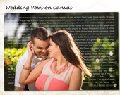 24x36 Personalized Wall Art Canvas Wedding Vows