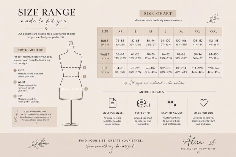 Shirt Sewing Pattern PDF, Women’s Oversized Shirt, Xs–xxxl, A0 A4 US ...