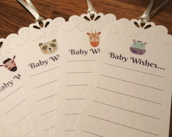 8 etiquetas de deseos para baby shower, bautizo, ceremonia de nombramiento y primer cumpleaños. Ideales para cualquier evento. Libro de visitas alternativo o árbol de deseos.