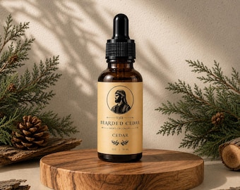Olio da barba al legno di cedro per uomo / Olio per la crescita, l'ammorbidimento, il condizionamento e la cura della barba (30 ml)