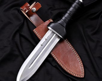 Hecho a mano D2 hoja de acero Vinland Saga Anime Thorfinn Daga cuchillo, regalo de cuchillo de camping